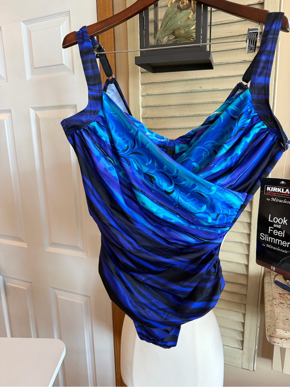 Kirkland Signature Blue Swirl Miraclesuit One-Piece